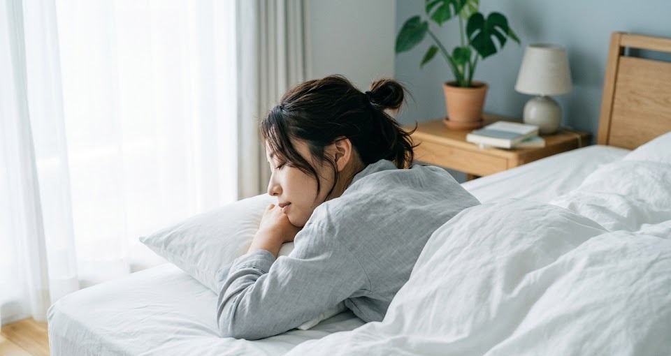 眠れない悩みを抱える女性